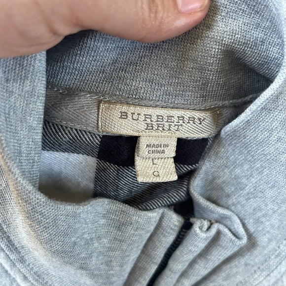 Burberry Brit Full Zip Sweater Light Gray Large - Picture 5 of 10